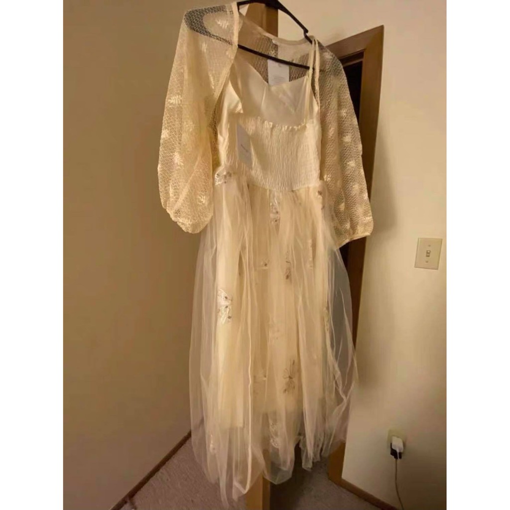 🍒🍒Set Áo Khoác Mỏng + Váy 2 Dây Công Chúa Siêu Cổ Tích Cho Nữ🍒🍒