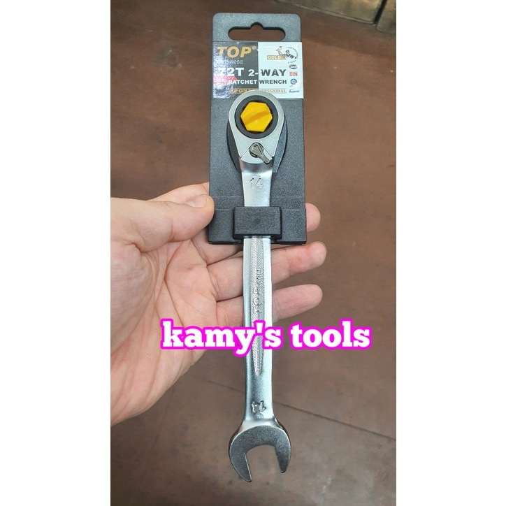 Cờ lê vòng miệng tự động đảo chiều 8-19mm Top