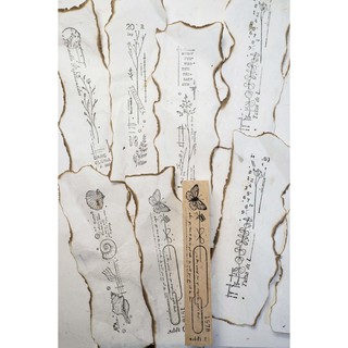 Con dấu gỗ - Bộ con dấu vintage gỗ sồi