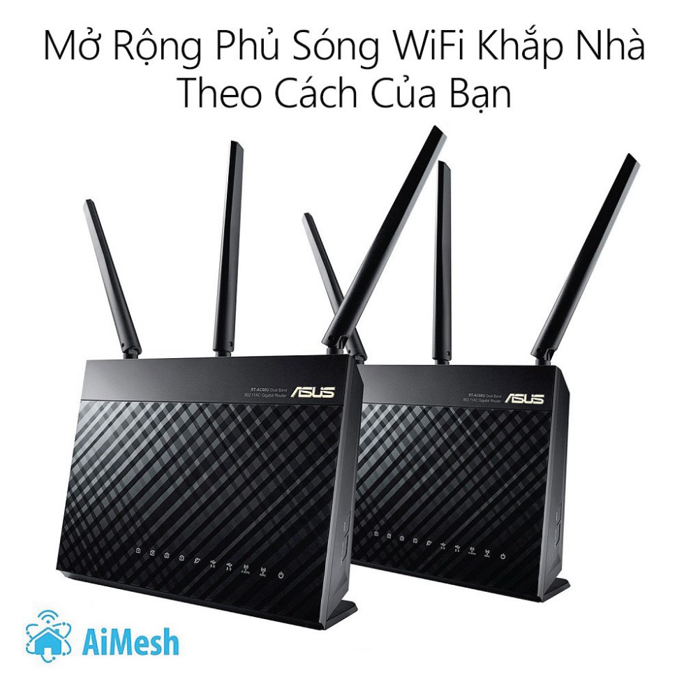 Router Wifi băng tần kép ASUS RT-AC86U (Gaming Router)hỗ trợ AiMesh