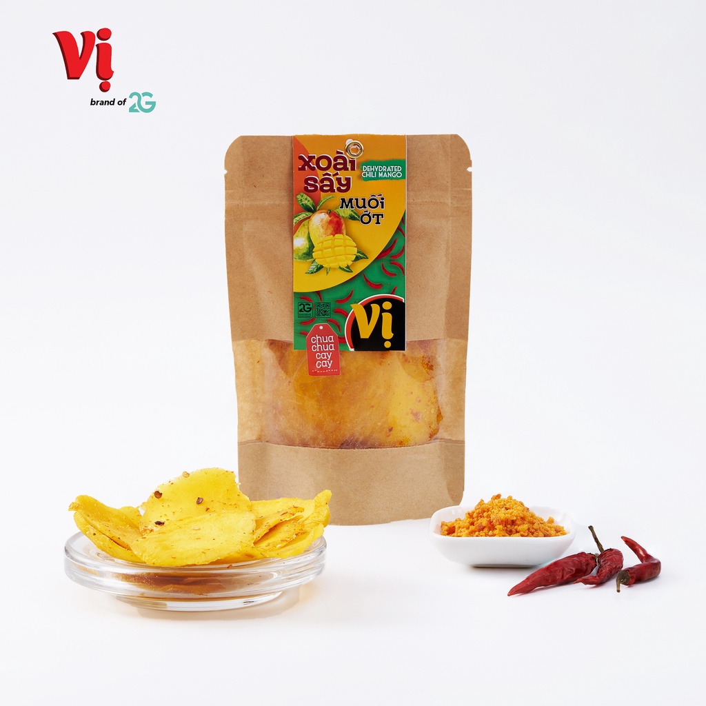 Xoài Sấy Muối Ớt Vị - Túi 100g