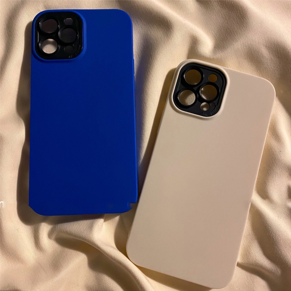 Ốp Điện Thoại TPU Mềm Nhám Siêu Mỏng Màu Trơn Bảo Vệ Ống Kính Máy Ảnh Cho IPhone 14 13 12 11 Pro Max X Xs XR 8 7 Plus