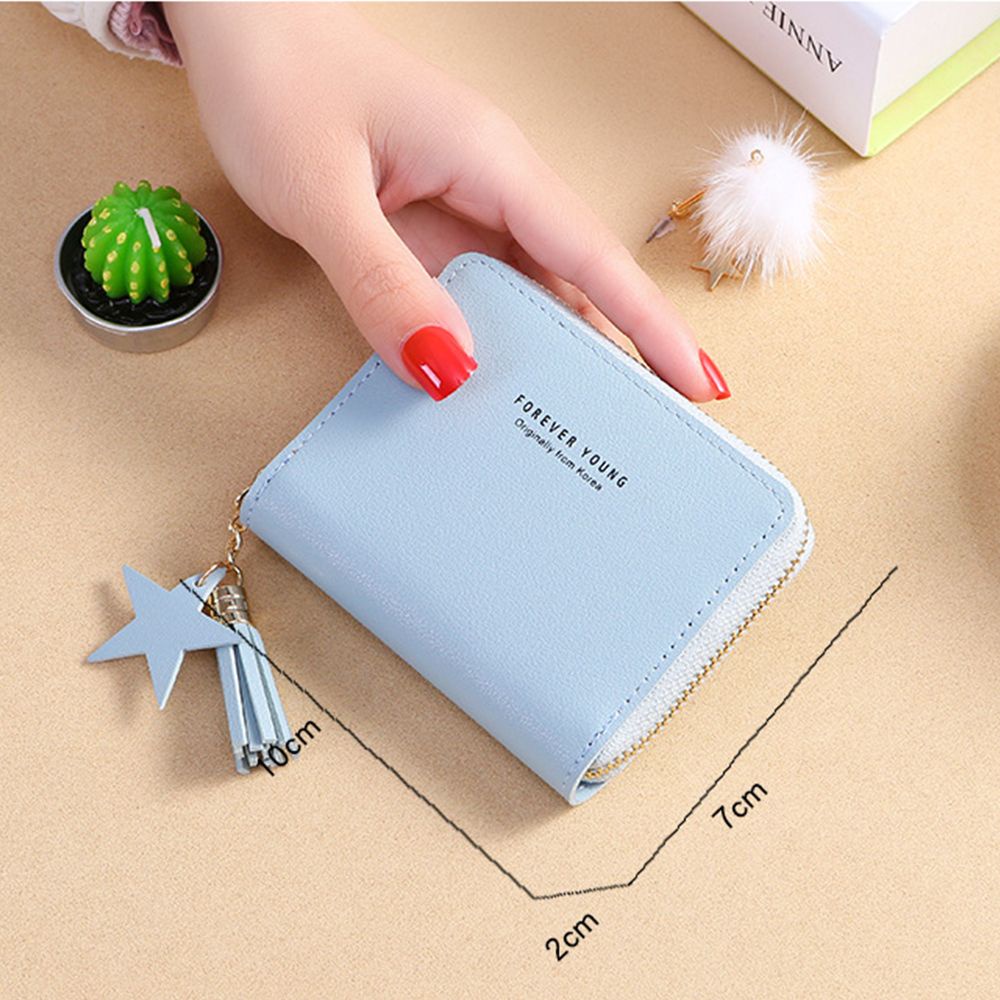Ví Dáng Vuông Mini Có Khóa Kéo Và Tua Rua Nhiều Màu Phong Cách Hàn Quốc Thời Trang Cho Nữ