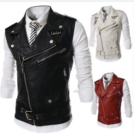 Áo Khoác Da Không Tay Thời Trang Cho Nam | BigBuy360 - bigbuy360.vn