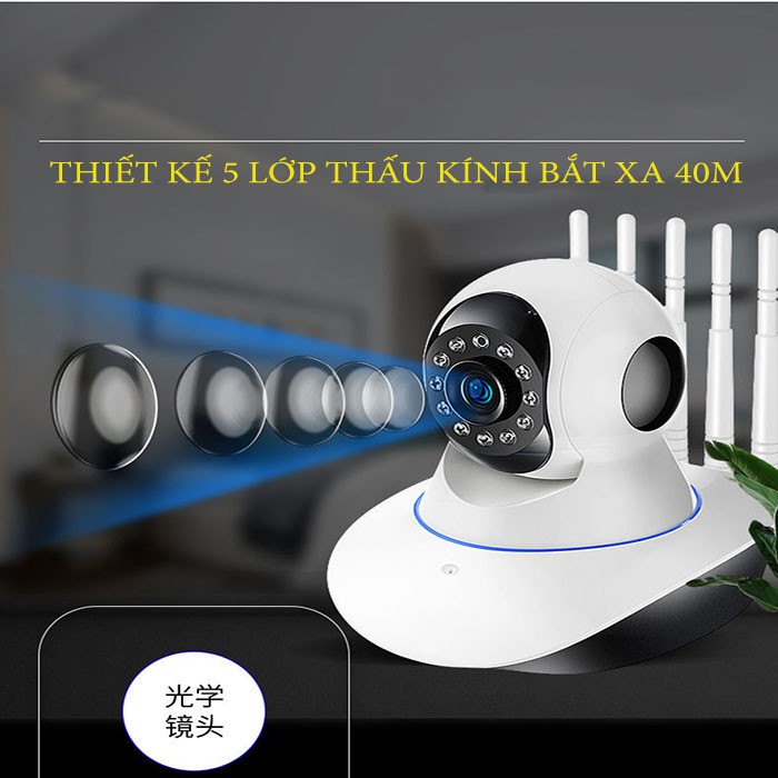 Camera 3.0 mpx,có tiếng việt, có 5 dâu wifi full HD 1920x1080p kèm thẻ nhớ 256G LƯU được 25-30 ngày. Bảo hành 18t