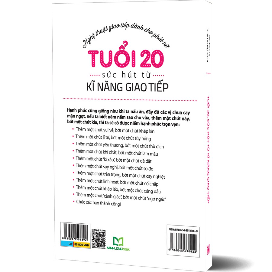 Sách - Tuổi 20, sức hút từ kỹ năng giao tiếp - Nghệ thuật giao tiếp dành cho phái nữ - ML-KN04-83k-8936067596892