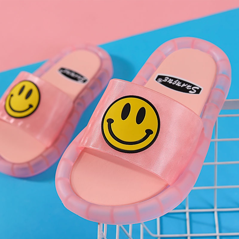 Giày Thể Thao Chống Trượt Có Đèn LED Dạ Quang Hình Mặt Cười Phiên Bản Nâng Cấp Cho Người Lớn Và Trẻ Em Mặc Trong Nhà Và Ngoài Trời