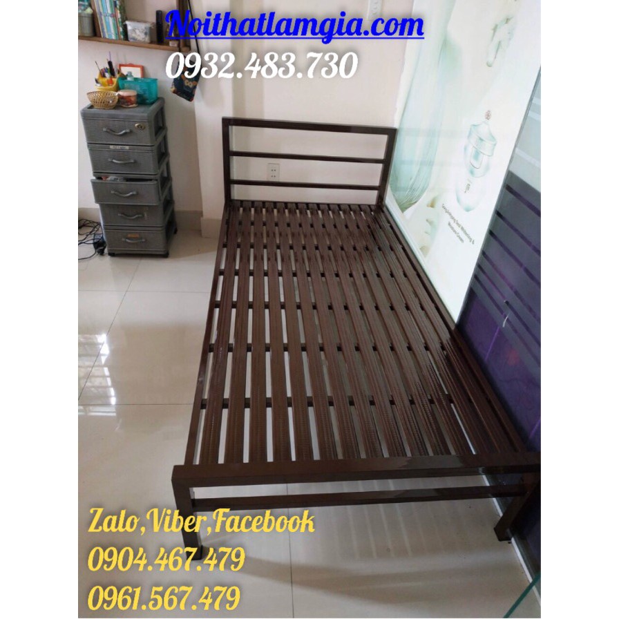 Giường sắt đơn giản 1m2x2m