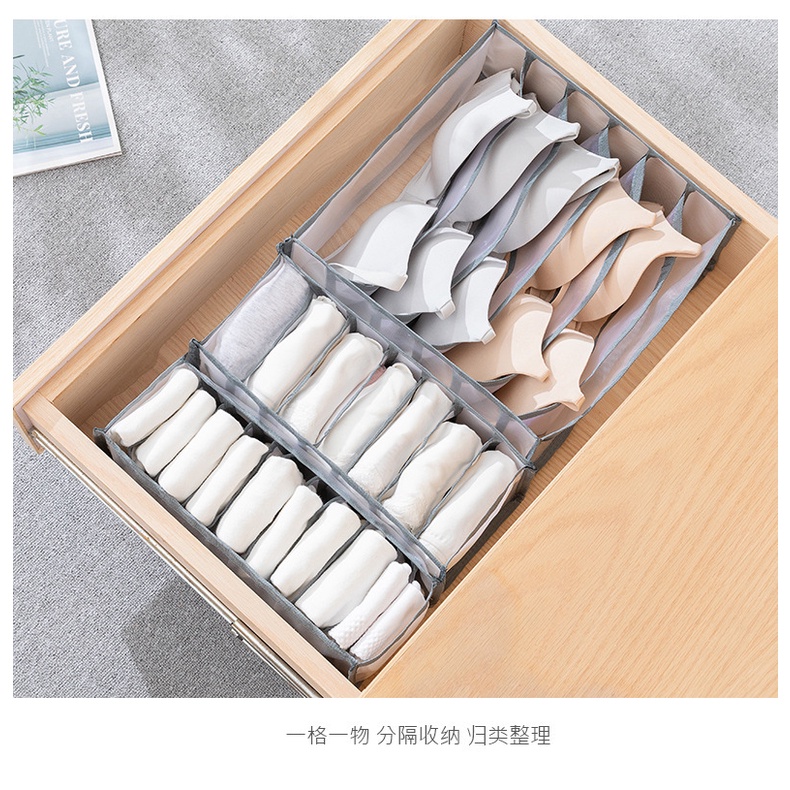 Khay Vải Đựng Đồ Lót/Quần áo Chia Ngăn Tiện Lợi