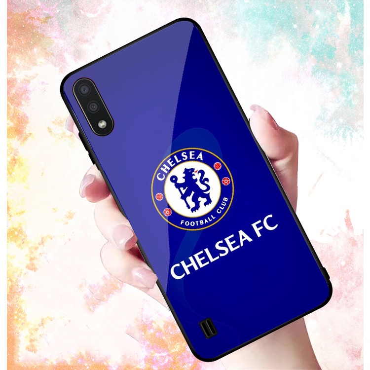 Ốp Lưng SAMSUNG GALAXY A01, M10 mặt kính cường lực cao cấp In hình Câu Lạc Bộ Bóng Đá