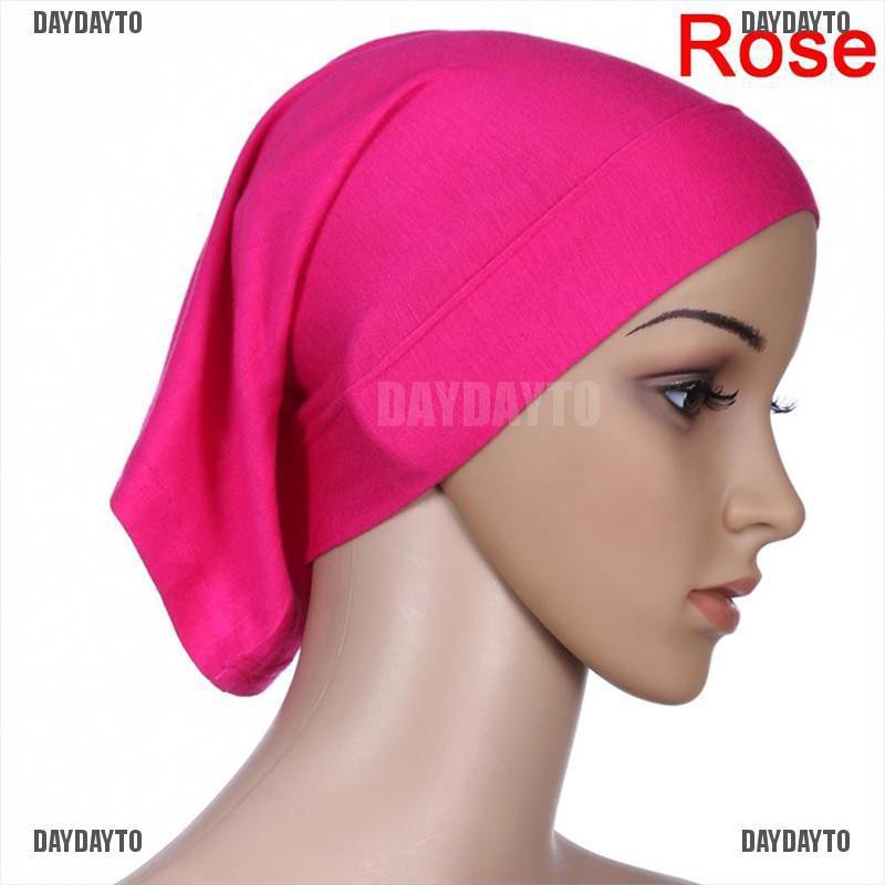 [DAYDAYTO] Islamic Muslim Women's Head Scarf Cotton Soft Underscarf Hijab Cover Headwrap