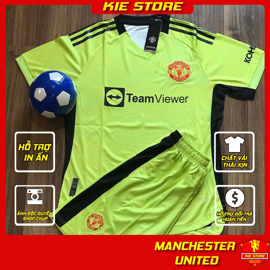 Bộ quần áo bóng đá CLB Manchester United phiên bản SPF/ Bộ quần áo MU thủ môn quần túi 2021 2022, vải Thái cao cấp