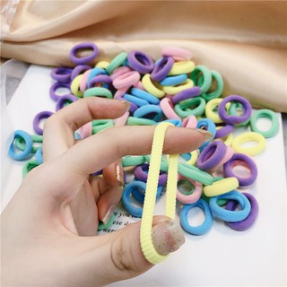 Combo 10 chiếc Chun tóc tròn co dãn nhiều màu dễ thương cho bé