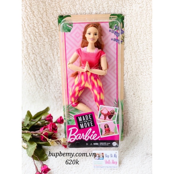 Búp bê Barbie có 22 khớp, búp bê barbie yoga! giao mới nguyên Box. hàng nhập Mỹ.