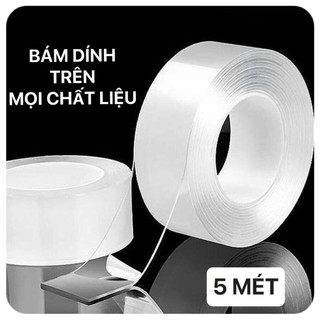 [ GIAO NHANH] [CHỊU LỰC 20KG-DÍNH SIÊU CHẮC] BĂNG KEO 2 MẶT 5 MÉT ĐA NĂNG DÁN DÍNH TRÊN MỌI CHẤT LIỆU LOẠI XỊN