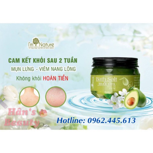 (Chính Hãng) Muối Tắm Thảo Mộc I'M NATURE Giảm Mụn Lưng - Rôm Sảy - Thâm Nang Lông 220Gr