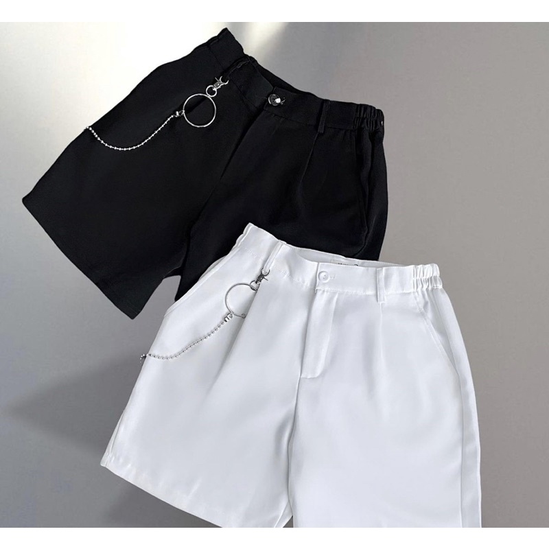 Quần Âu Short Nam phối dây xích Cao Cấp