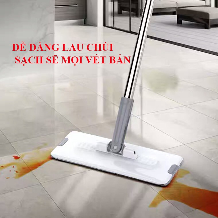 BỘ CÂY LAU NHÀ HAI NGĂN LAU CỰC SẠCH, TIẾT KIỆM KHÔNG GIAN, 2 BÔNG LAU THEO BỘ Bộ Lau Nhà 2 Ngăn Megahome X5