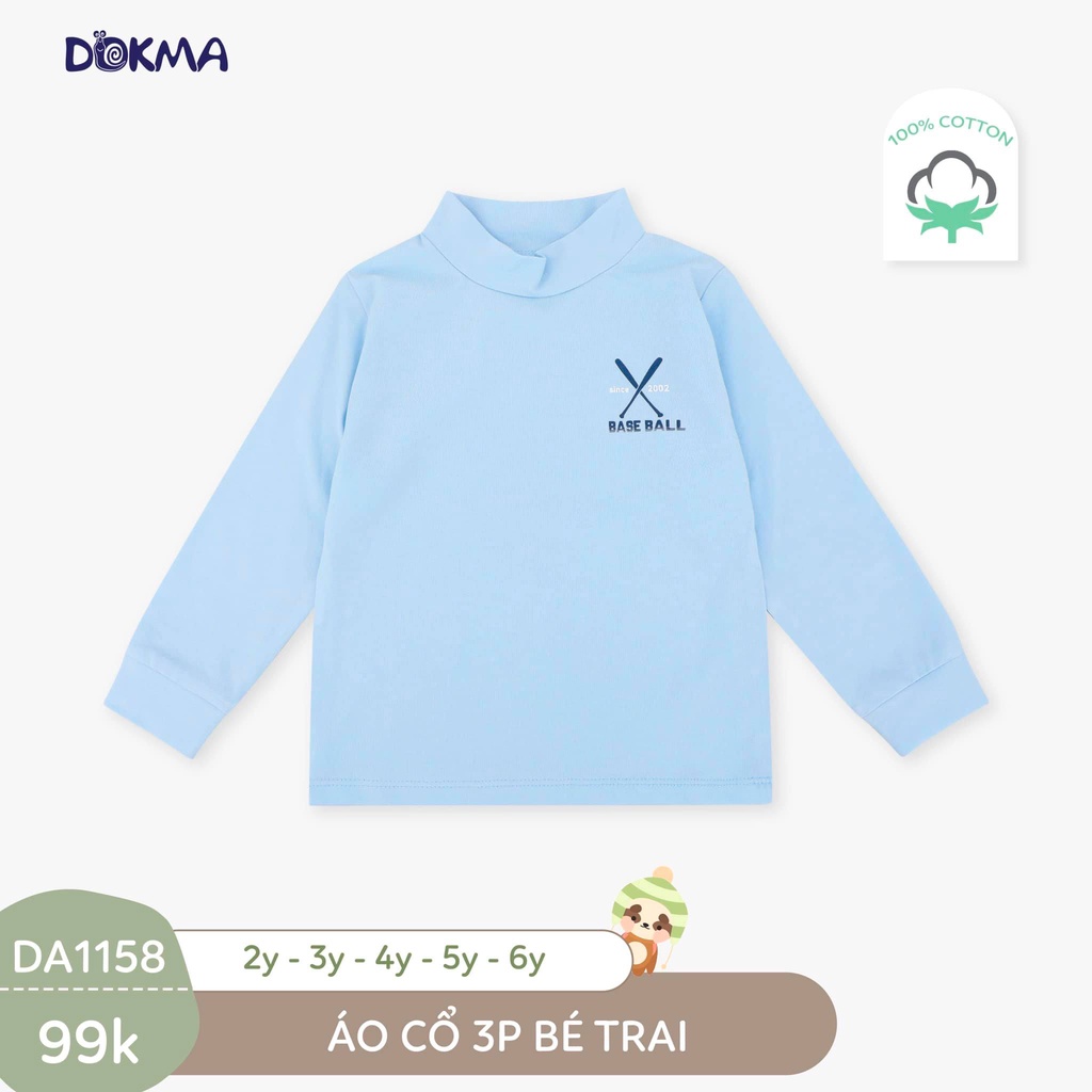 2-6Y Áo cổ 3 phân bé trai Dokma DA912/DA1158