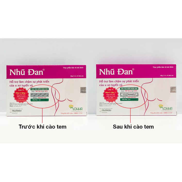 ✅ [6 TẶNG 1] Nhũ Đan Lohha – Thảo dược ngừa và giảm u xơ tuyến vú, u nang tuyến vú, xơ nang tuyến vú, nang vú, bướu diệp