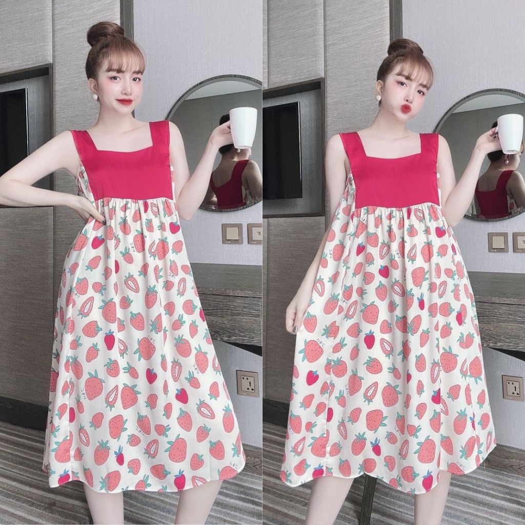 Váy ngủ sexy BIGSIZE MIKY Đầm ngủ sexy lụa LATIN Chất Siêu Mát Dáng Siêu Xinh &lt;70kg