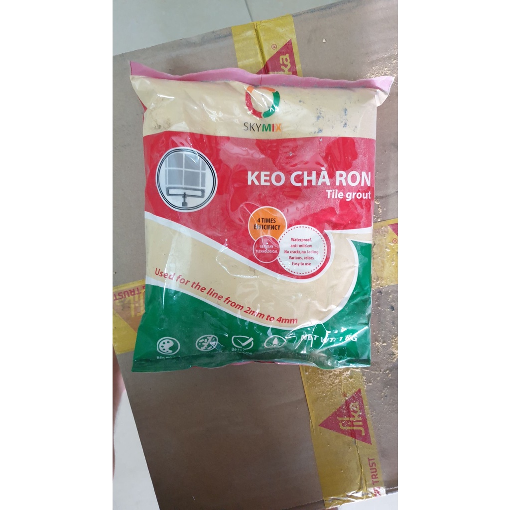 Keo chà ron gạch màu đen, xám, trắng, giả gỗ