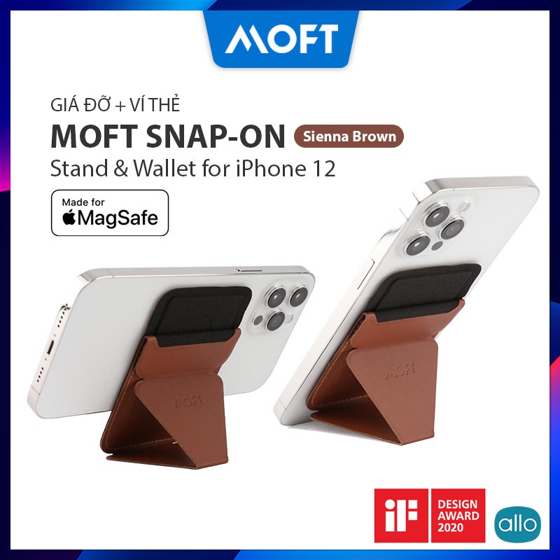 MOFT X Phone Wallet Stand Giá Đỡ &amp; Ví Thẻ, Dùng MagSafe Từ Tính Không Dán Keo, Ngăn Để 3 Thẻ, Hỗ Trợ Nhiều Dòng Máy