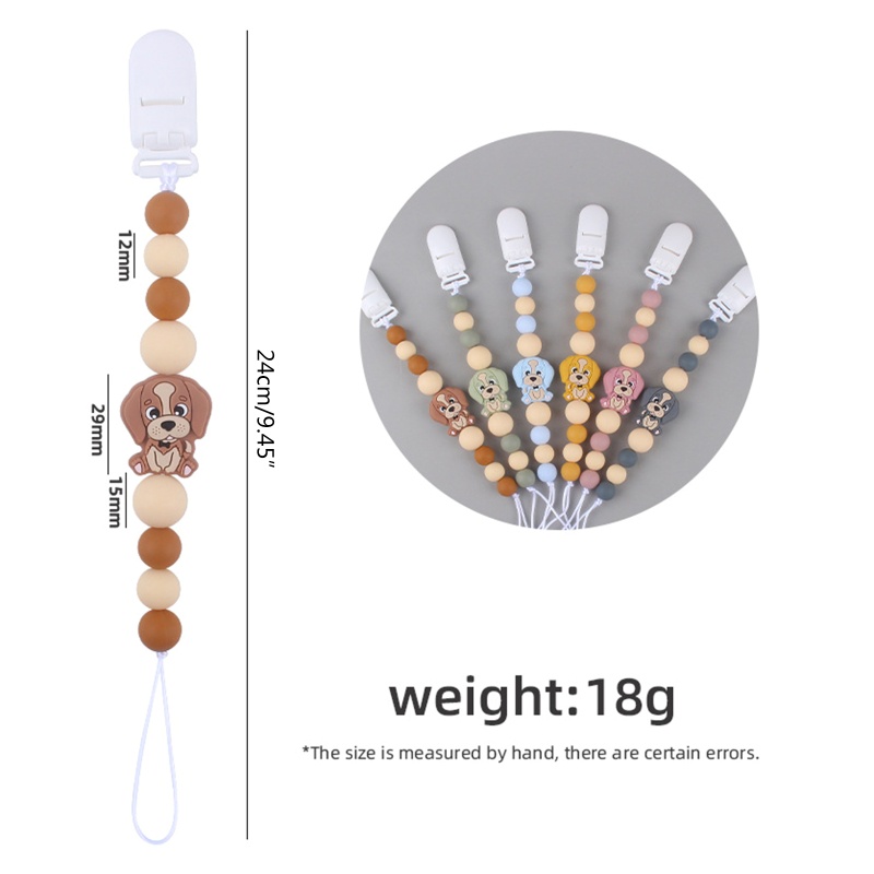 Giá Đỡ Núm Vú Giả Ngậm Mọc Răng Bằng Silicon Hình Chú Chó Dễ Thương Cho Bé Sơ Sinh