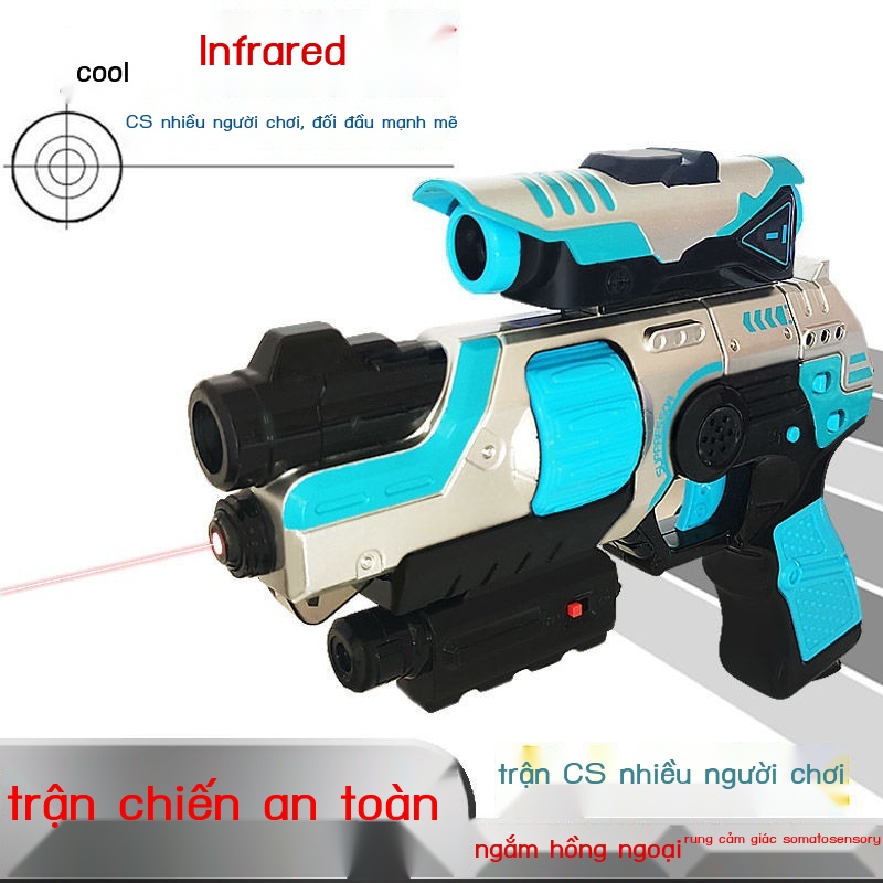 Đồ chơi trẻ em không có đạn Cậu bé 6 tuổi điện CS chiến đấu âm thanh và ánh sáng mô hình laser bắn súng