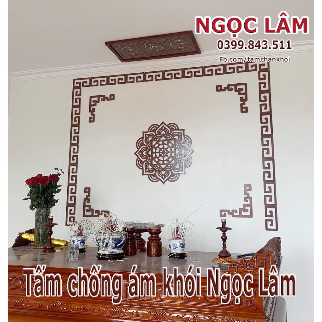 Tấm chống ám khói Ngọc Lâm 41x81 chữ Phúc Lộc Thọ Việt