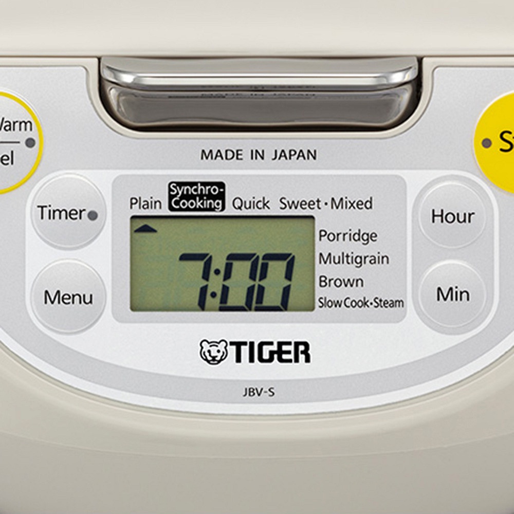 Nồi cơm điện tử vỏ nhựa 1L Tiger JBV-S10W 564W - Hàng chính hãng
