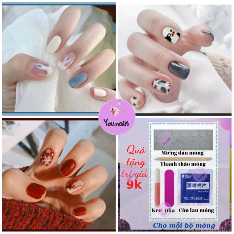 Móng tay giả kèm keo dài nhọn ngắn YOU NAILS (Mã Yn111-Yn120)