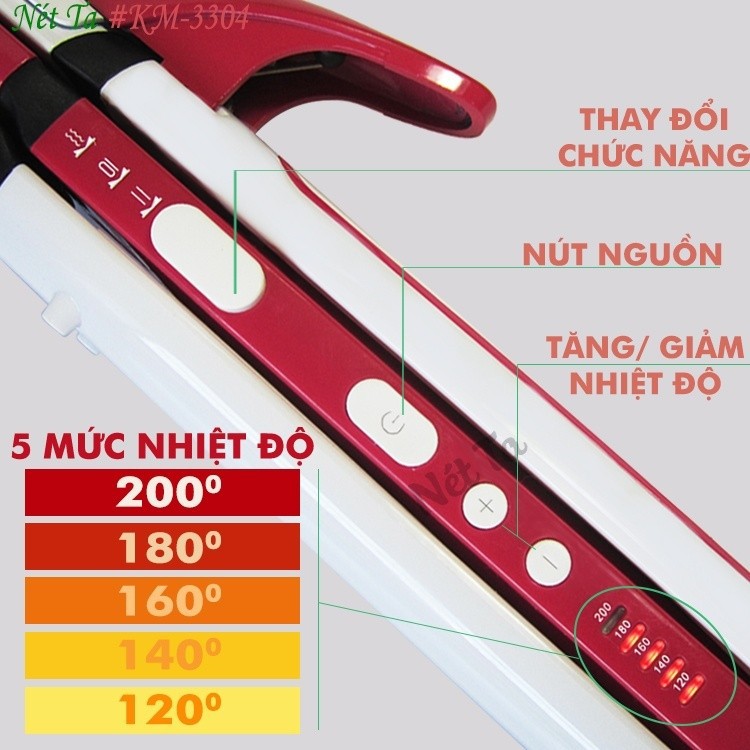 [Bảo hành 6 tháng] Máy tạo kiểu tóc 5 mức nhiệt độ đa năng 3 trong 1 Shinon SH- 8088T 3in1 máy làm tóc hàng xịn