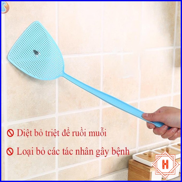 Vỉ đập ruồi nhặng tiện ích cán dài dạng dẹt tiện dụng { H }