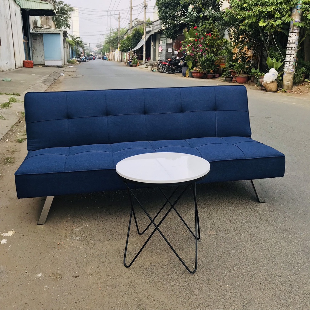 Bàn trà sofa ngôi sao mẫu tròn 45cm tròn, cao 45cm, mặt đá nhân tạo vân mây, mẫu mới siêu hot.