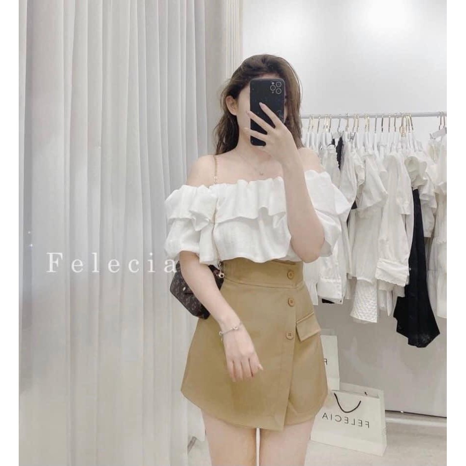 Set áo trễ vai kèm quần giả váy (S14) | BigBuy360 - bigbuy360.vn