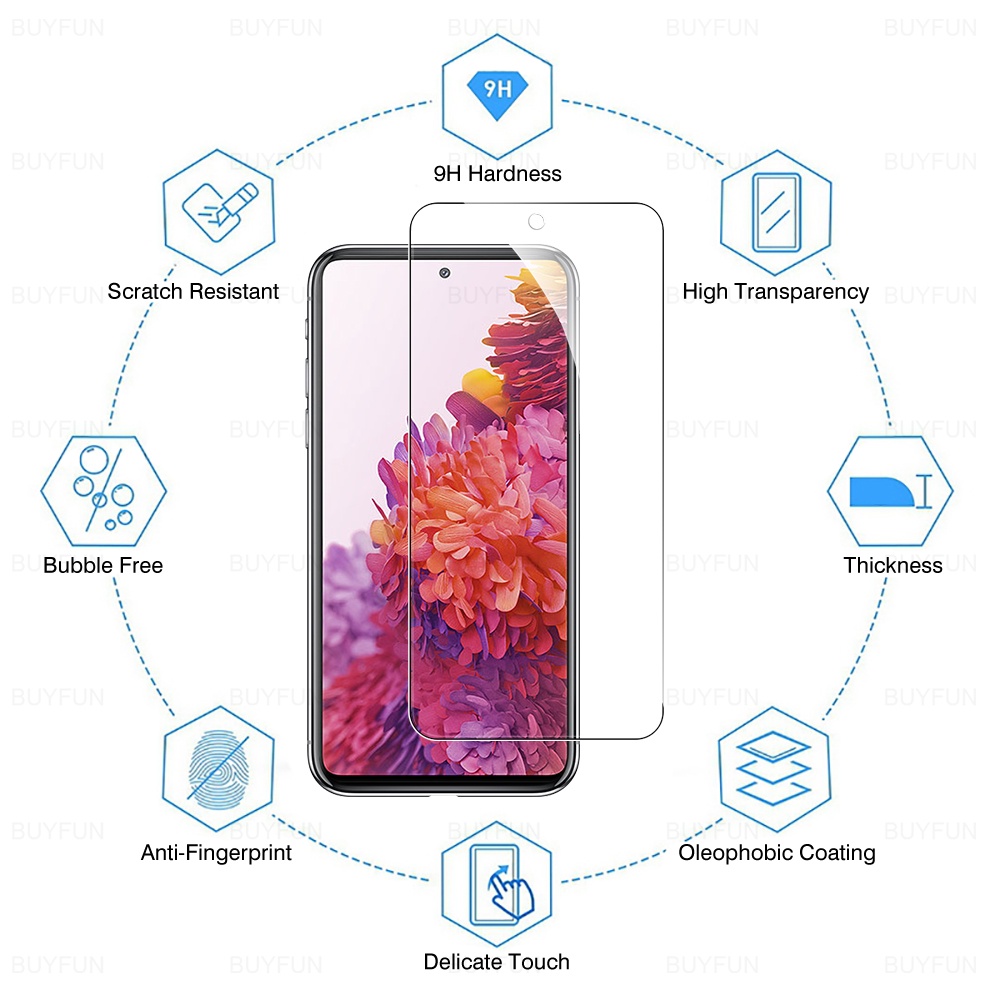 Set 2 kính cường lực bảo vệ màn hình điện thoại Samsung Galaxy S20 S21 S10 FE lite 5G s 20fe 21fe 10light 10