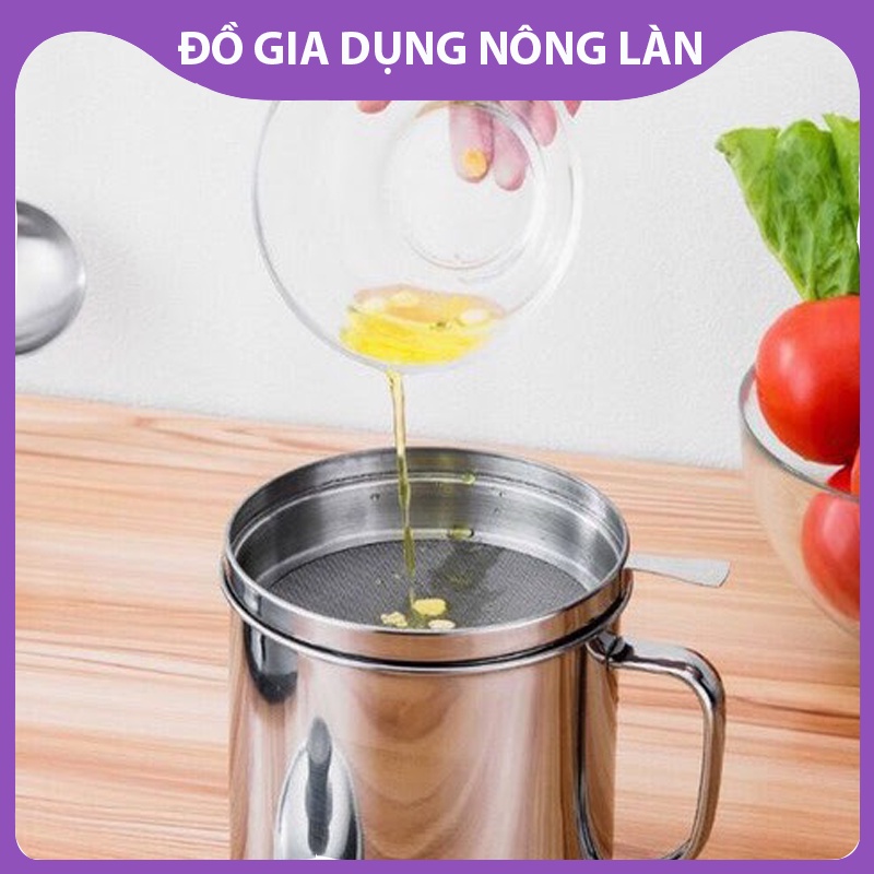 Ca lọc dầu Inox 304 không thấm lọc dầu cực trong, không để lại cặn, nguyên chất dầu không đen tiên lợi NL