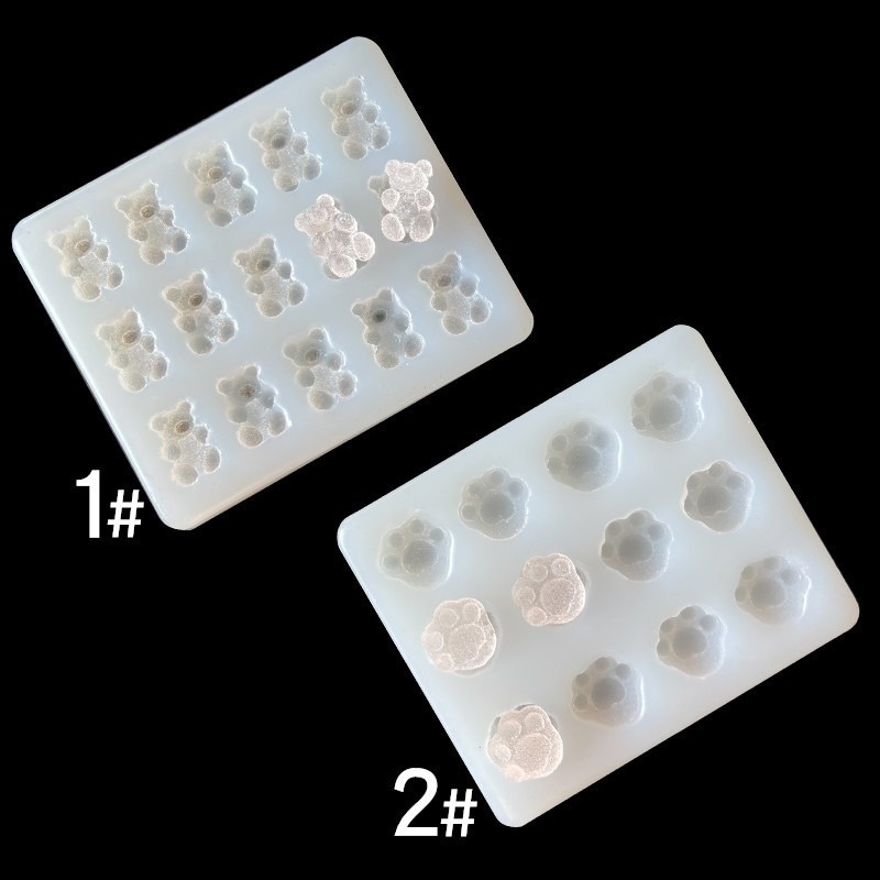 Khuôn Silicone Hình Bàn Chân Gấu Làm Đồ Chơi Đất Sét Thơm