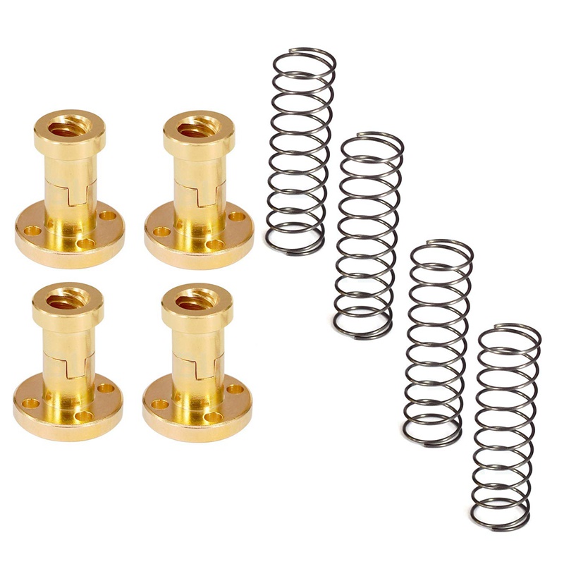 T8 Anti Backlash Spring Nut Lead 4mm for 8mm Acme Threaded