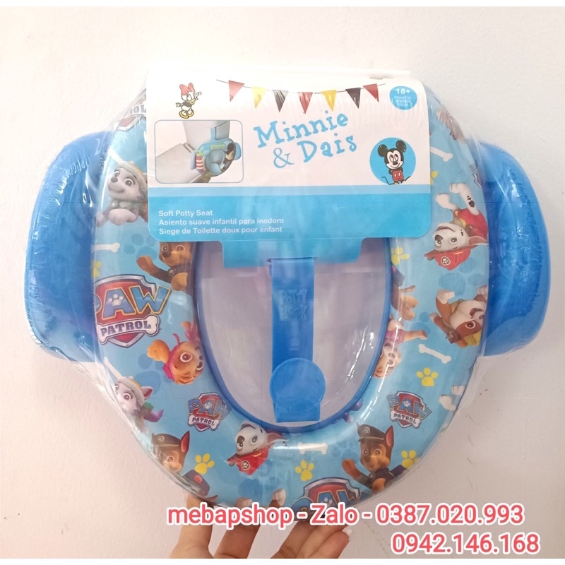LÓT BỒN CẦU CÁC NHÂN VẬT DISNEY CÓ ĐỆM CHO BÉ