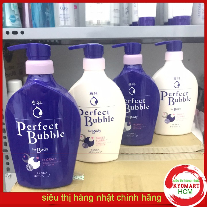 Sữa tắm dưỡng ẩm Senka Perfect Bubble for Body 500ml [Hàng Nhật Nội Địa]