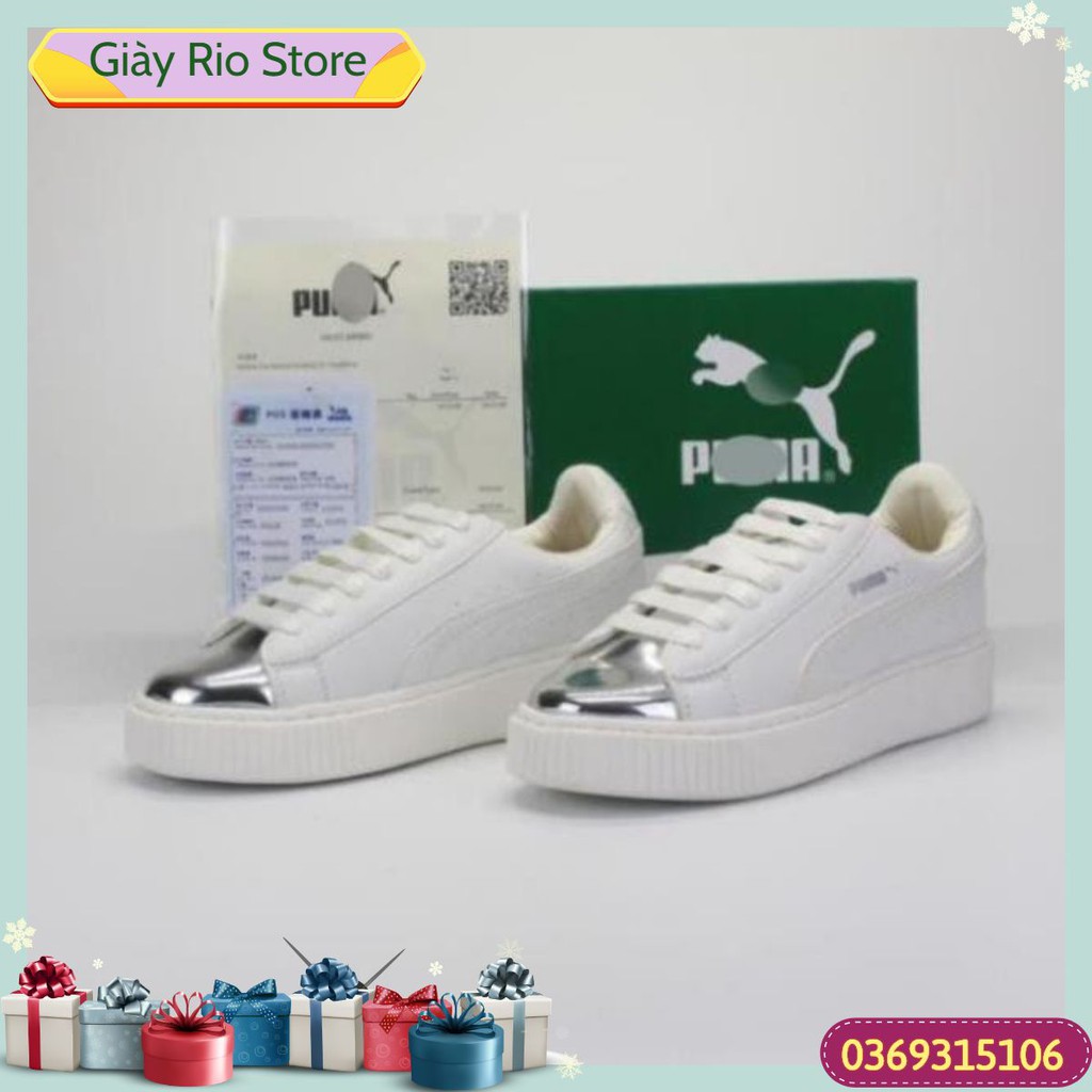 [FREE SHIP-HÀNG QUẢNG CHÂU] Giày thể thao sneaker P Puma mũi bạc cao cấp full box -   -Rio