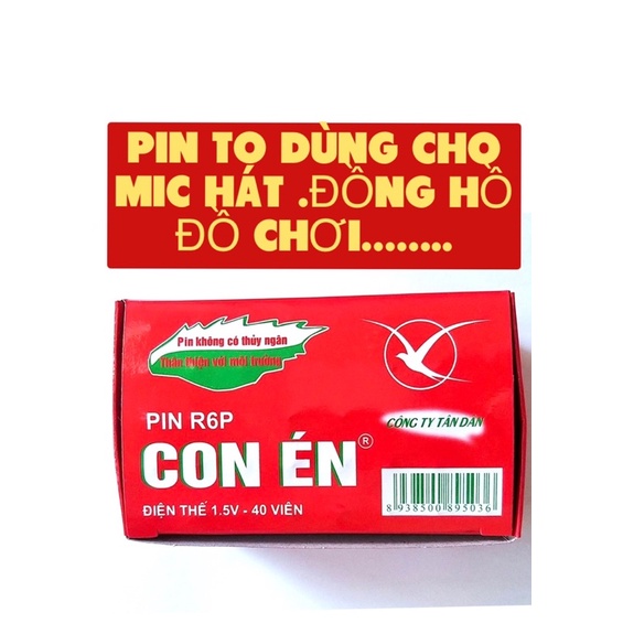 (HỘP 40 VIÊN).PIN TIỂU CON ÉN.HÀNG SỊN CÔNG TY