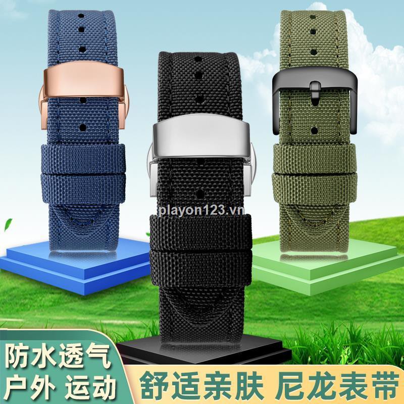 SEIKO 5 dây đồng hồ đeo tay bằng nylon canvas BM8475 timex gull 22 mm