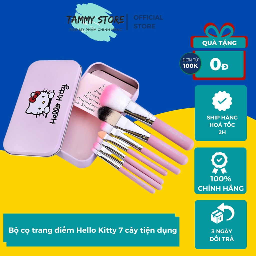 Bộ cọ trang điểm 7 cây Hello Kitty độc đáo, dễ thương