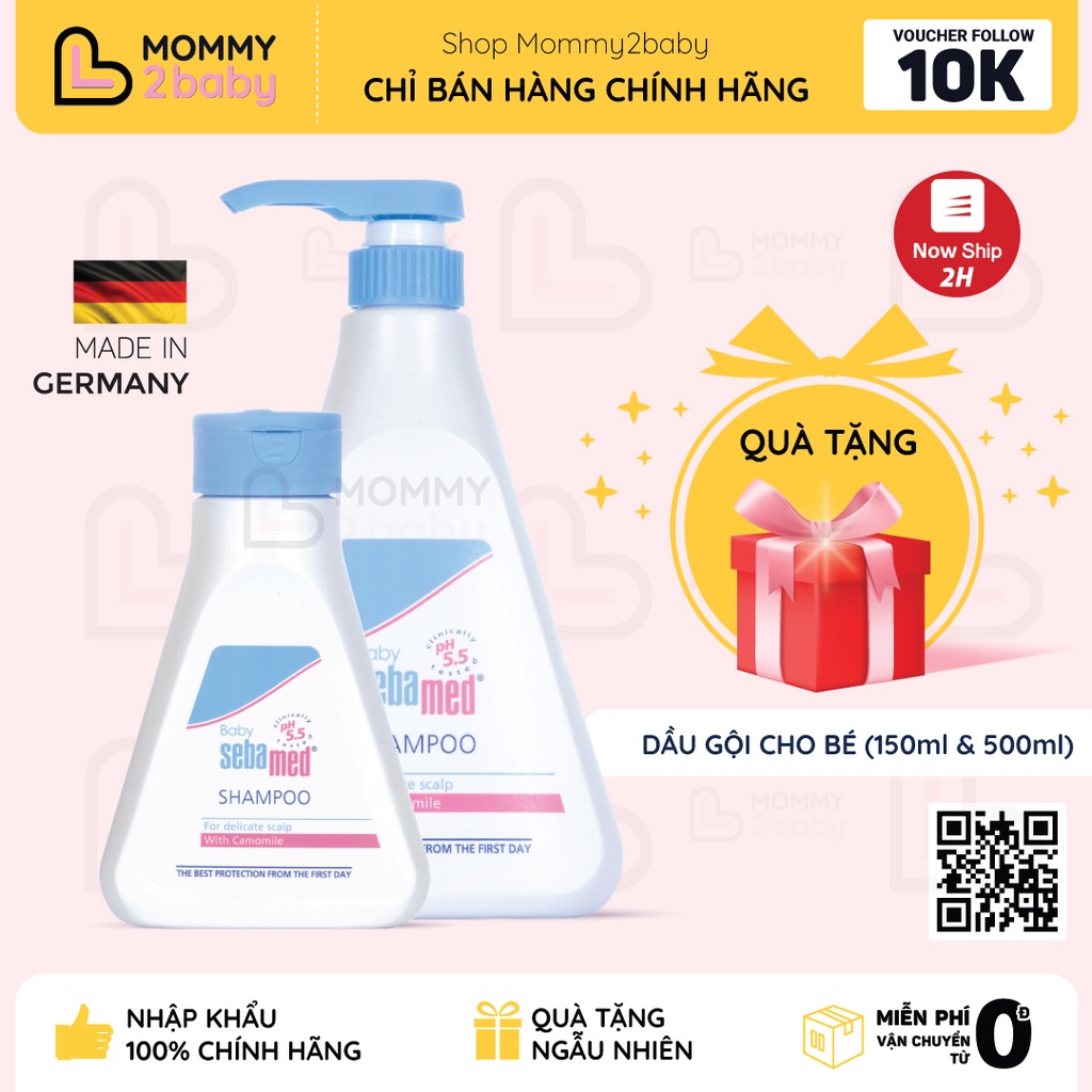 Dầu gội không cay mắt trẻ em Sebamed pH5.5 [Nhập Khẩu Chính Hãng]