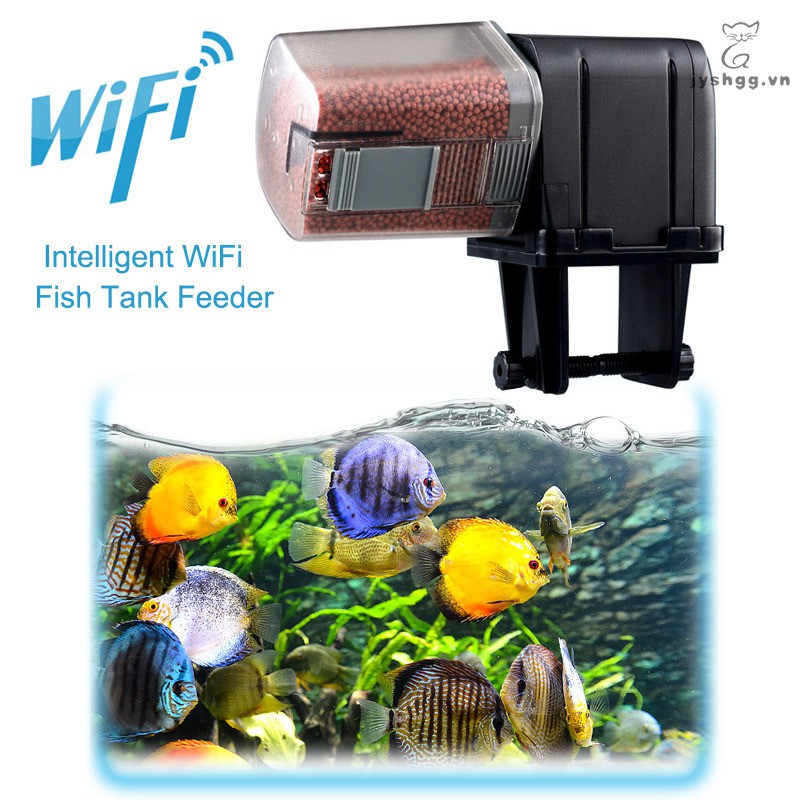 Máy cho cá ăn tự động kết nốI wifi có điều khiển từ xa