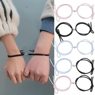 Đôi vòng tay dây bện có nam châm tròn