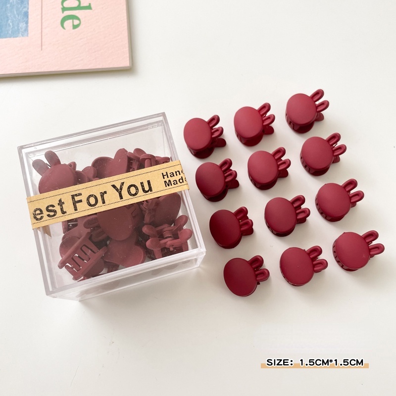 Set 24 Kẹp Tóc Mini Màu Đen Phong Cách Hàn Quốc